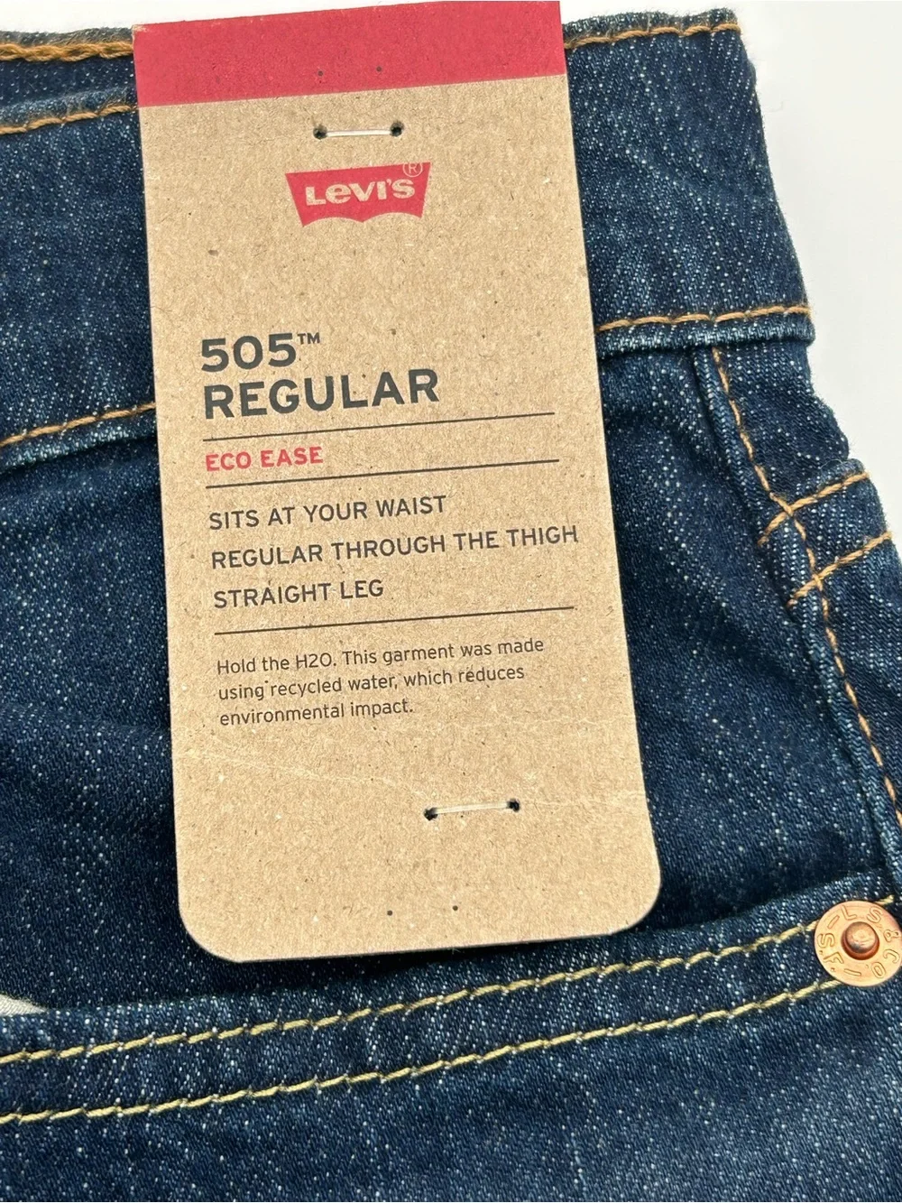 Levi’s 505 Regular Fit Straight Leg Jeans With A Classic Dark Wash